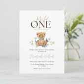Wild One Gender Neutral Cub Baby shower Kaart (Staand voorkant)