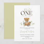 Wild One Gender Neutral Cub Baby shower Kaart (Voorkant / Achterkant)