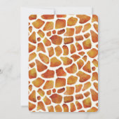 WILD ONE giraffe eerste verjaardagsfeest dierentui Kaart (Achterkant)