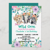 Wild One Giraffe zebra oerwoud 1e Dieren Verjaarda Kaart (Voorkant / Achterkant)