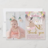 Wild One Girl Birthday Bedankt (Voorkant)