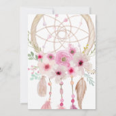 Wild One Girl Birthday Invitation, Dreamweaver Kaart (Achterkant)