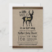 Wild One Girls Baby shower Kaart (Voorkant)