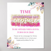 Wild One Girl's Eerste Verjaardag Tijd Capsule Poster (Voorkant)