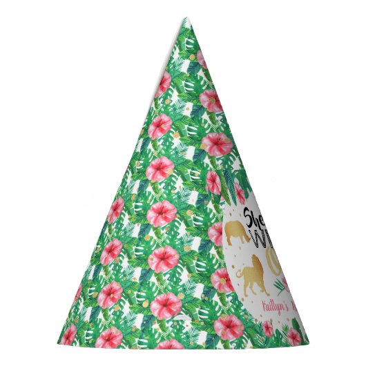 Wild One Girls First Birthday Feesthoedjes (Links)