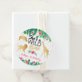 Wild One Girls First Birthday Party Bedankjes Labels (In situ)