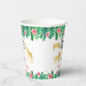 Wild One Girls First Birthday Party Papieren Bekers (Rechts)