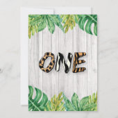 Wild One Girls Waterverf Safari Lion 1e verjaardag Kaart (Achterkant)