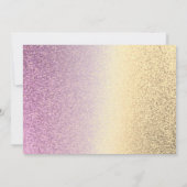 Wild One Glitter Roze & Gouden Dinosaurus 1e Verja Save The Date (Achterkant)