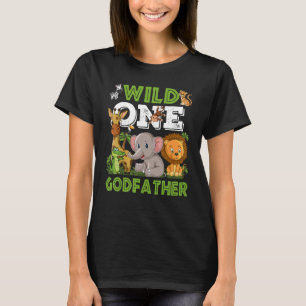 Wild One Godfather Zoo Verjaardagssafari Oerwoud A T-shirt