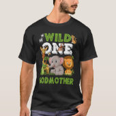 Wild One Godmoeder Zoo Birthday Safari Oerwoud Ani T-shirt (Voorkant)