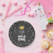 Wild One Gold Black — Borden voor eerste verjaarda Papieren Bordje (Feest)