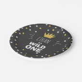 Wild One Gold Black — Borden voor eerste verjaarda Papieren Bordje (Gekanteld)