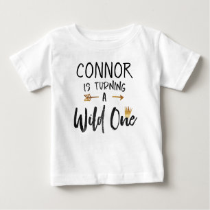 Wild One Gold Crown 1st Birthday T-shirt