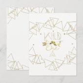 Wild One Gold Geometrische Driehoeken Moderne Opsl Aankondigingskaart (Voorkant / Achterkant)