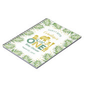 Wild One Gold Safari Baby Shower Guest Book Notitieboek (Linkerzijde)