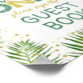 Wild One Gold Safari Baby shower Guest Book Sign Poster (Hoek)