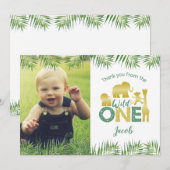 Wild One Gold Safari Birthday Hartelijk dank Bedankkaart (Voorkant / Achterkant)