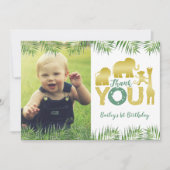 Wild One Gold Safari Dieren Dank u kaart (Voorkant)