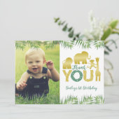 Wild One Gold Safari Dieren Dank u kaart (Staand voorkant)