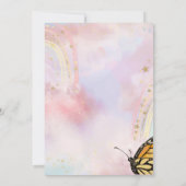 Wild One Gold Vlinders Regenboog Verjaardag Kaart (Achterkant)