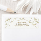 Wild One Gouden Geometrische Driehoeken Moderne Gl Etiket (Insitu)