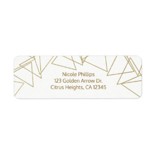 Wild One Gouden Geometrische Driehoeken Moderne Gl Etiket