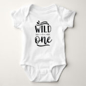 "Wild One" Grappig baby Bodysuit (Voorkant)