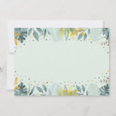 Wild One Greenery Gold Safari Birthday Kaart (Achterkant)