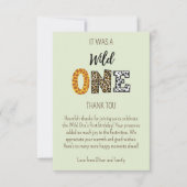 Wild One Groen fotoscript Bedankkaart (Voorkant)