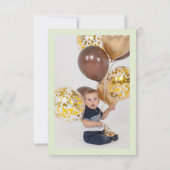 Wild One Groen fotoscript Bedankkaart (Achterkant)