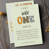 Wild One Groen fotoscript Bedankkaart