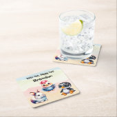 Wild One Happy Fun Woodland Animals Waterverf Kartonnen Onderzetters (Insitu)