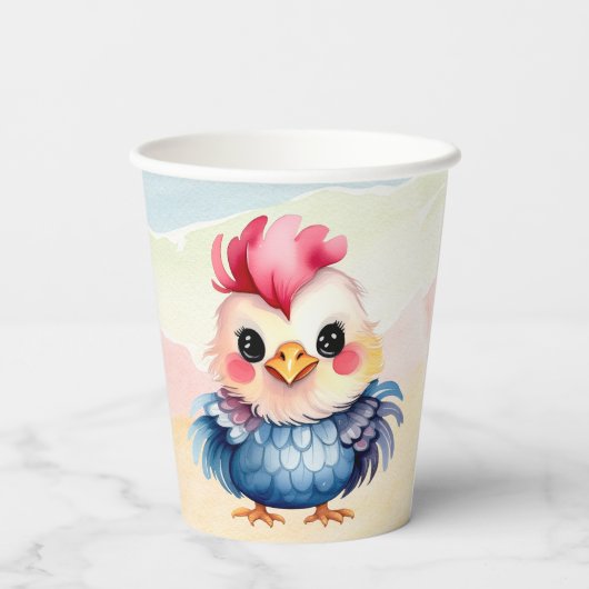 Wild One Happy Fun Woodland Animals Waterverf Papieren Bekers (Achterkant)