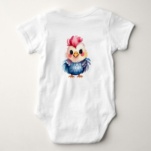 Wild One Happy Fun Woodland Animals Waterverf Romper (Achterkant)