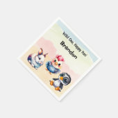 Wild One Happy Fun Woodland Animals Waterverf Servet (Hoek)