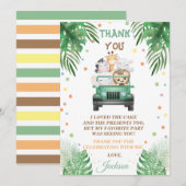 Wild One - Hartelijk dank voor Safari-dieren Kaart (Voorkant / Achterkant)