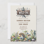 Wild One Hedgehog Baby Woodland Animals Kaart (Voorkant)