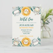 Wild One Illustration Birthday Invitation Kaart (Staand voorkant)