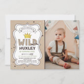 Wild One Invitation Boy Wild Ding Birthday Party Kaart (Voorkant)