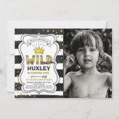 Wild One Invitation Boy Wild Ding Birthday Party Kaart (Voorkant)