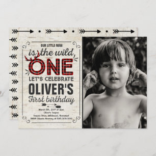 Wild One Invitation Boy Wild One Birthday Party Kaart