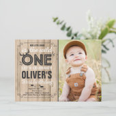 Wild One Invitation Boy Wild One Birthday Party Kaart (Staand voorkant)