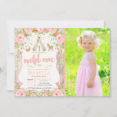 Wild One Invitation Girl Wild 11e verjaardag Kaart (Voorkant)