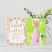 Wild One Invitation Girl Wild 11e verjaardag Kaart (Staand voorkant)