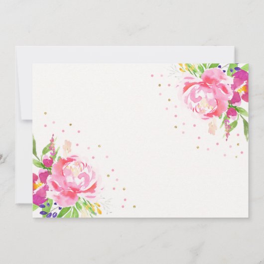 Wild One Invitation Girl Wild One 1st Birthday Kaart (Achterkant)