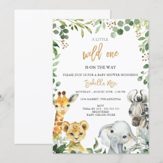 Wild One is on the Way Baby Shower Invitation Kaart