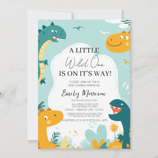 Wild One is On The Way en baby shower Kaart (Voorkant)