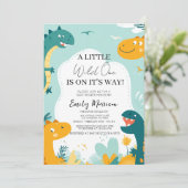 Wild One is On The Way en baby shower Kaart (Staand voorkant)