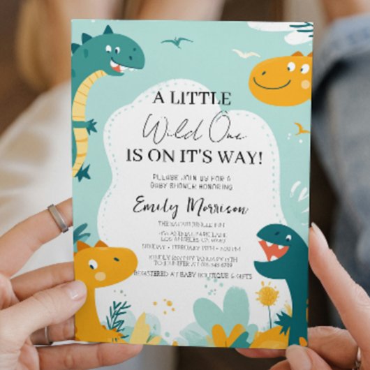 Wild One is On The Way en baby shower Kaart